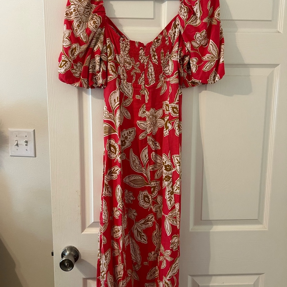 Floral Red Maxi Dress